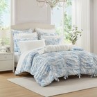 Armoire Collection Full queen Toile Floral Comforter Blue