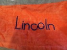 Pottery Barn Kids Beach Towel Mono Lincoln Construction  New W Tag