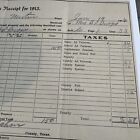 Vintage Document Tax Receipt Newton County Texas 1914 Signed