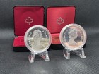 1981 Proof Trans-canada Railway 50  Silver Dollar Set Of Two Silver Train  1 s