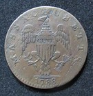 1788 Cent 1c Massachusetts  Period  Colonial Copper Coin