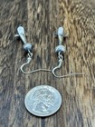 Navajo Handmade Sterling Silver Medium Squash Blossom Old Look Earrings Lenora