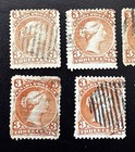 Canada  Large Queens  Small Lot Of  9 Stamps  Used   Cv  480