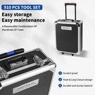 909 Pcs Mechanics Tool Set Metal Case Socket Wrench Set Tool Kit Complete Set