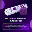 Spozer 11x Refined Butane Canister Lighter Gas Fuel Refill 300ml 12 24 Can