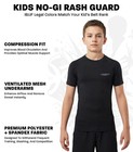 Exxact Sports Short Sleeve Kids Bjj Rash Guard  No Gi Compression Shirt