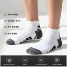 6 Pairs Mens Ankle Socks comfort Wicking Breathable Cushioned Running casual    