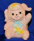 Vintage Pink Lamb Baby Planter Kitschy Decor Mid Century Japan Figurine Easter