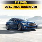 Headlight Eyelid Eyebrows Eye Lid Brow Gloss Black For Infiniti Q50 2014-2021 Us
