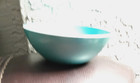 Vintage Emalox Of Norway Mcm Turquoise Blue Aluminum Enamel Bowl