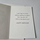 Vintage Greeting Card Birthday Hallmark Old Fashioned Girl With Hoop And Kitten