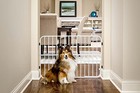 Tuffy Metal Expandable Pet Gate  Includes Small Pet Door  24 X 22-38 Inch 