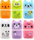 Tamaki 6 Pack Erasers For Kids  Cute Erasers With Cover And Roller  Pencil Ru   