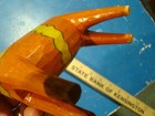 Antique Swedish Hand Made Dala Horse  Hand Carved Folk Art  1920s  5 1 2 Inch