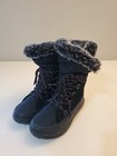 Bearpaw Whitney Women s Snow Boot Fur Lined Lace Up Black 