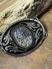 Abalone Xmas Western Silver Belt Adjustable Buckle Men Women Unique Valentine 