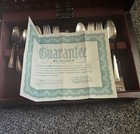 Vintage Wm Rogers Silverplate Flatware Set In Wood Case