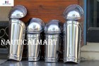 Medieval Armor Set - 18 Gauge Steel Bracers With Greaves For Larp And Reenact   