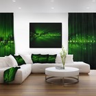 Designart  blurred Bright Green Lights  Landscape Photo  Small