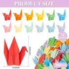 200 Pcs Origami Paper Cranes  Mixed Colors Handmade Folded Paper Cranes 2 7 Inch