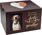Pet Urns For Dog Or Cat Ashes  Wooden Dog Urn For Ashes Keepsake With Photo F   