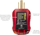 Gfi-3501 Outlet Tester 110   125v With 7 Led Gfci   Circuit Analyzer     Red