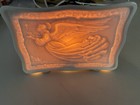 Enesco Angel Christmas Lamp Lithophane Night Light  Bisque Christmas Rare