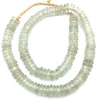 Clear Rondelle Krobo Recycled Glass African Trade Beads-ghana- 44167