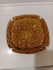 Mcm Lg Blenko Amber Pebble Ash Tray Glass Ashtray