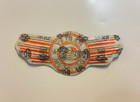 Harley Davidson 6    Black   Orange Wings Patch Hog Motorcycle Olp Eagle