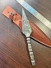 Handmade Damascus Twisted  Spiral  Fixed Blade Dagger Kris Blade Knife  2545