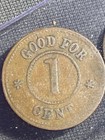 Civil War Token  Good For One Cent Knickerbocker Coin
