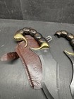 Fantasy Scorpion Dagger Twin Blade Set Curved Tail Knife W  Sheath 13  Read