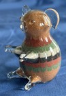 Vintage Australian Art Glass Kuala Bear Sand Art Figure  Hand Blown Glass Animal