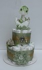 2 Tier Dinosaur Diaper Cake Baby Shower Centerpieces