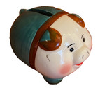 Piggy Bank Ceramic Small Child s 3  Length Cute Great Gift Stocking Stuffer