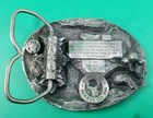 Siskyou Buckle Co Vintage 1983 Unicorn Belt Buckle Pewter Retro