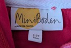 Mini Boden Toweling Hoodie Sweatshirt Heart Flowers Girls Size 2 3 Years Pink 