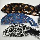 Harley Davidson Style Zan Skull Cap Doo Du Do Rag Bandana Headwrap Lot Of 6 Bike
