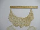Antique 1800s Victorian Edwardian Collars Lot Crochet Lace Handmade