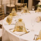 200x Organza Gift Bags Gold Sheer Organza Bag Mesh Favor Bags Drawstring Jewelry