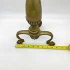 Antique Brass Ball Top Andiron Single Fireplace Fire Dog Claw Foot 18 5 Inch