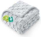 Utopia Bedding Cool Grey Checkered Fleece Blanket For Couch Or Bed