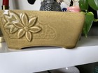 Vintage Avocado Green Mcm Flower Pot Planter Usa Pottery Rectangular Olive