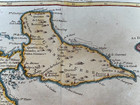Guadeloupe 1780 Rigobert Bonne Antique Engraved Map In Colors 18th Century