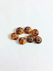 7 Vintage Lucite Buttons With Raised Relief Flowers Shank Style 11 16  Wide