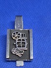 Vintage Silver Toned Tie Clip Carriage Drawn Wagon 50s 60s