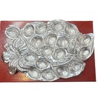 Arthur Court Magnolia Blossom Egg Tray Dish W box Aluminum Serving Platter Rare