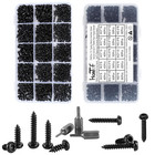 760pcs Torx Pan Head Self Tapping Screws Kit  Black Carbon Steel  15 Sizes