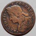 1787 Connecticut Colonial Copper  Draped Bust Left